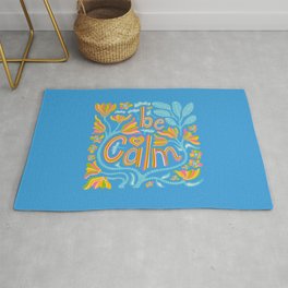 BE CALM UPLIFTING LETTERING Area & Throw Rug