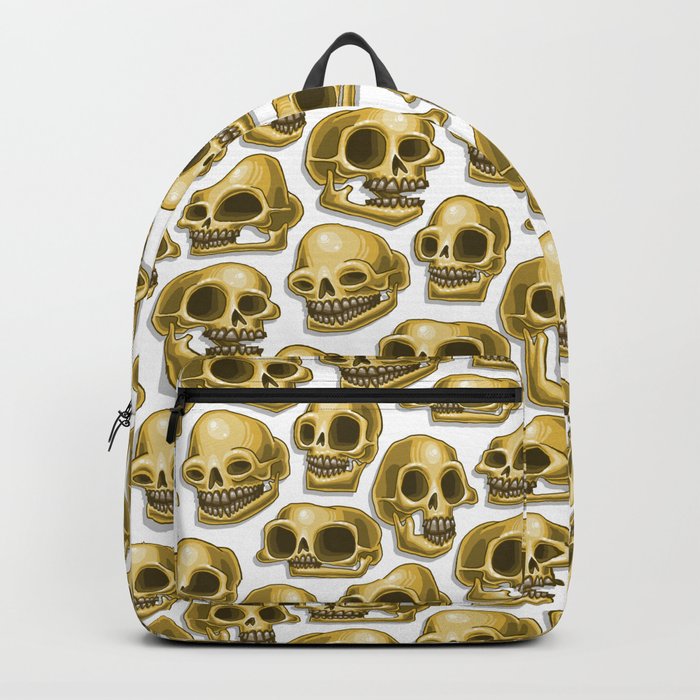 gold skulls Backpack