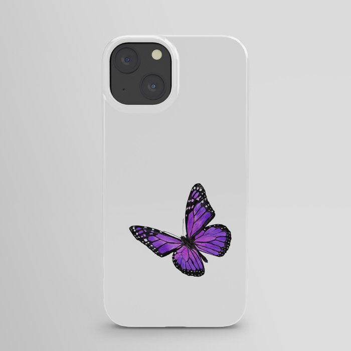 Purple butterfly iPhone Case