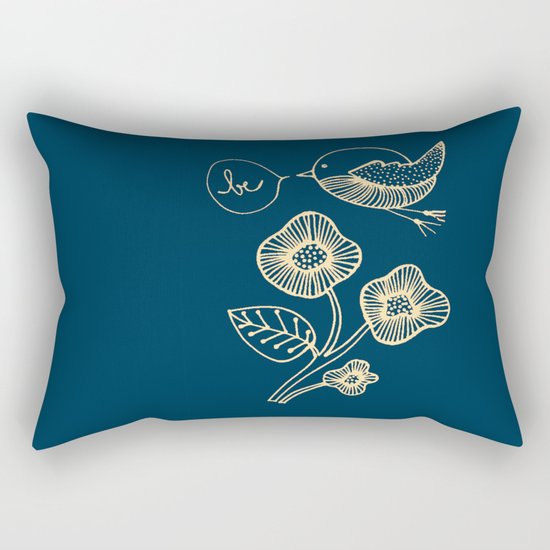 be in blue print Rectangular Pillow