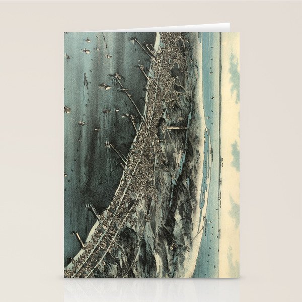 Vintage Pictorial Map of Provincetown (1910) Stationery Cards by BravuraMedia Society6