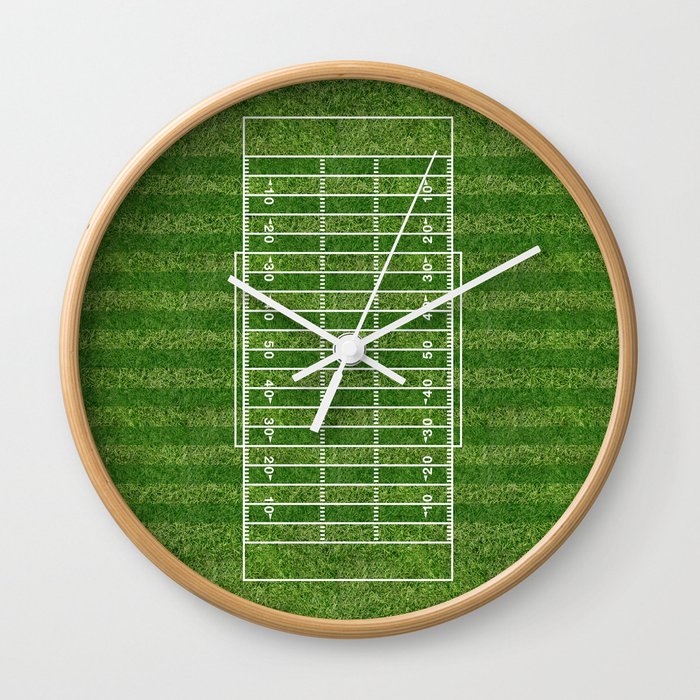 American football field(gridiron) Wall Clock