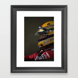 Portrait of Ayrton Senna Framed Art Print