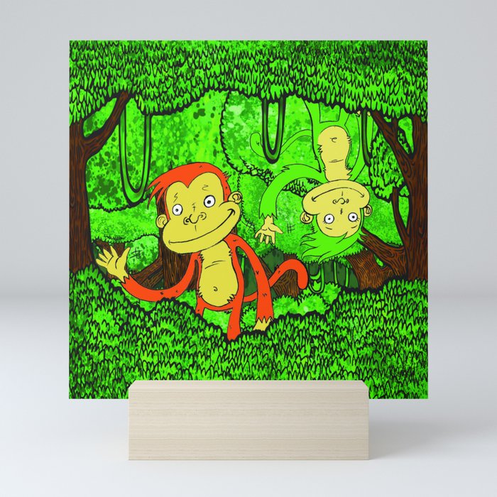 Cam & Button's Jungle Adventure Mini Art Print