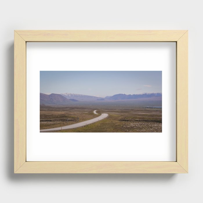 Icelandic Roads Recessed Framed Print