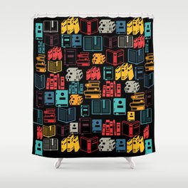 Pattern of Books Shower Curtain