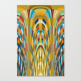 Modern Bended Check Abstract Canvas Print