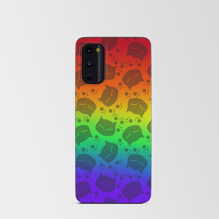 Rainbow Meows (black version) Android Card Case