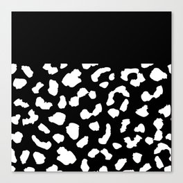 Black & White Leopard Print Canvas Print