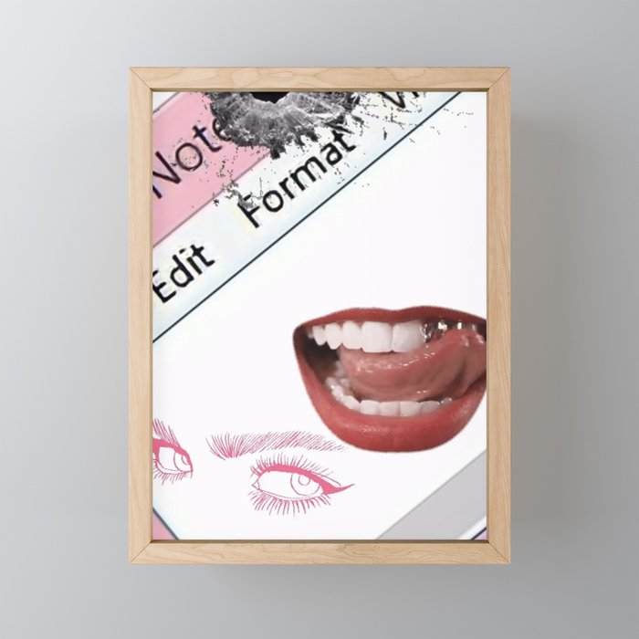 SMILE Framed Mini Art Print