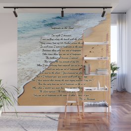 Footprints in The Sand Wall Mural