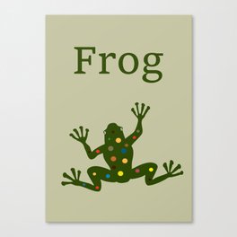 spotty frog art print Canvas Print