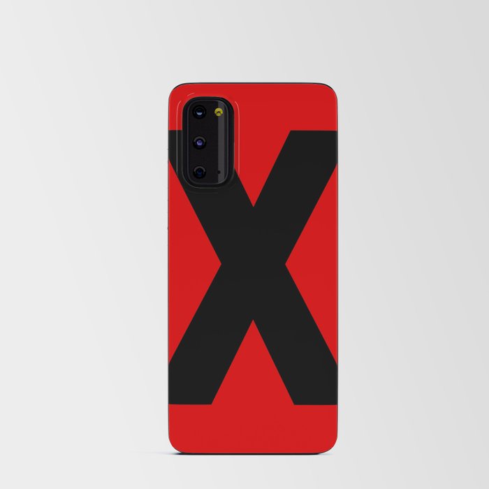 Letter X (Black & Red) Android Card Case
