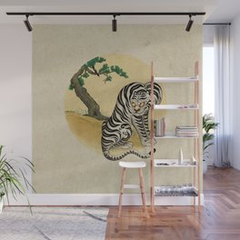 Tiger with magpie type-D : Minhwa-Korean traditional/folk art Wall Mural