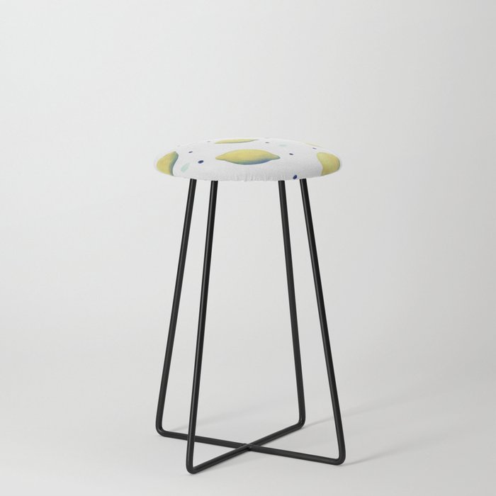 Lemons and dots Counter Stool