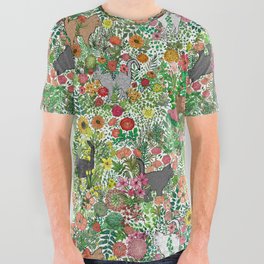 Garden Cats All Over Graphic Tee