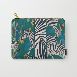 Friendly running zebras Carry-All Pouch