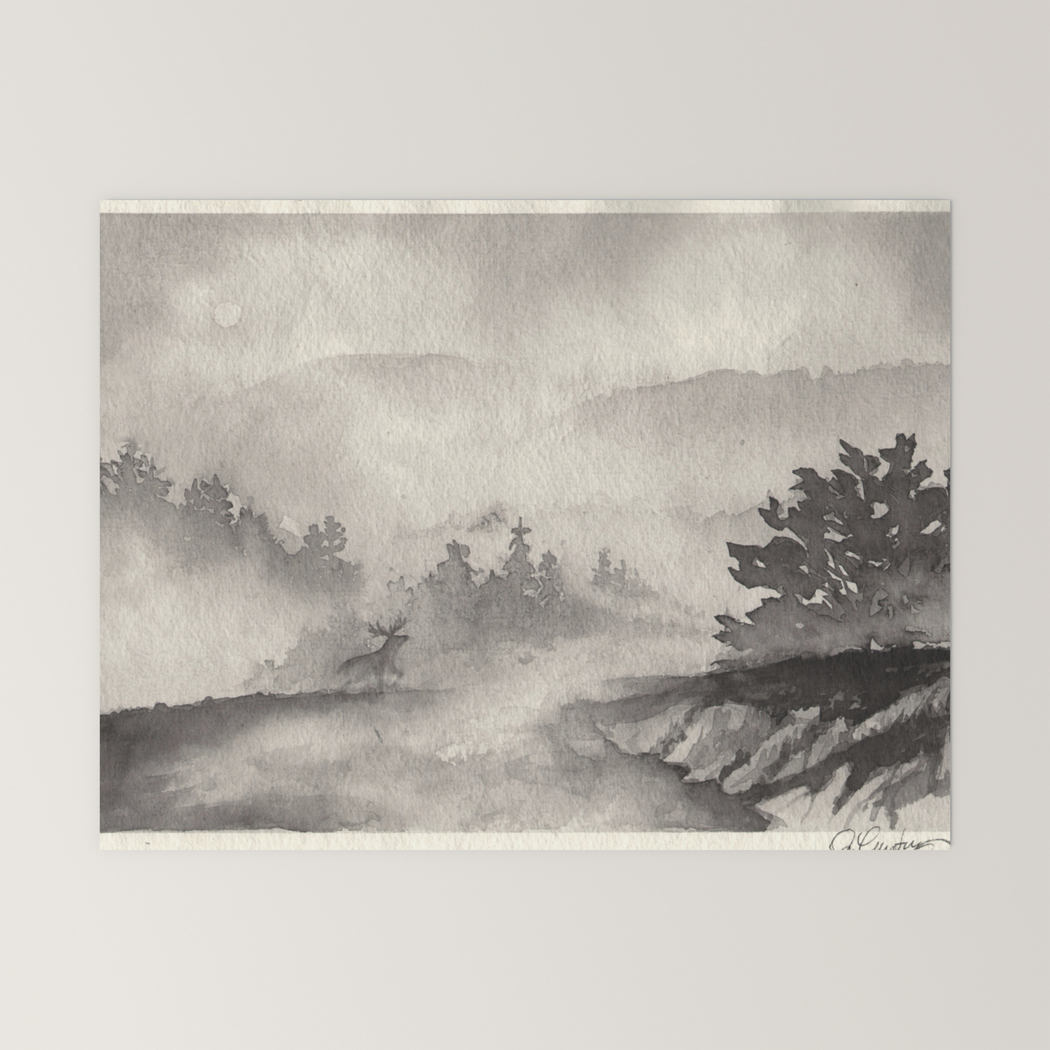 Adirondacks In The Mist Mini Art Print By Jgustavis