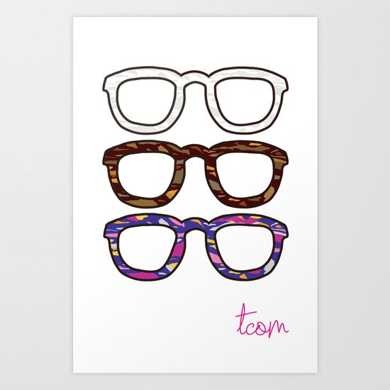 Glasses Art Print