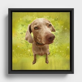 PARKER POSEY (kiwi) puffy cloud series Framed Canvas