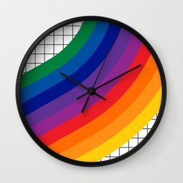 Rainbow Grid Wall Clock
