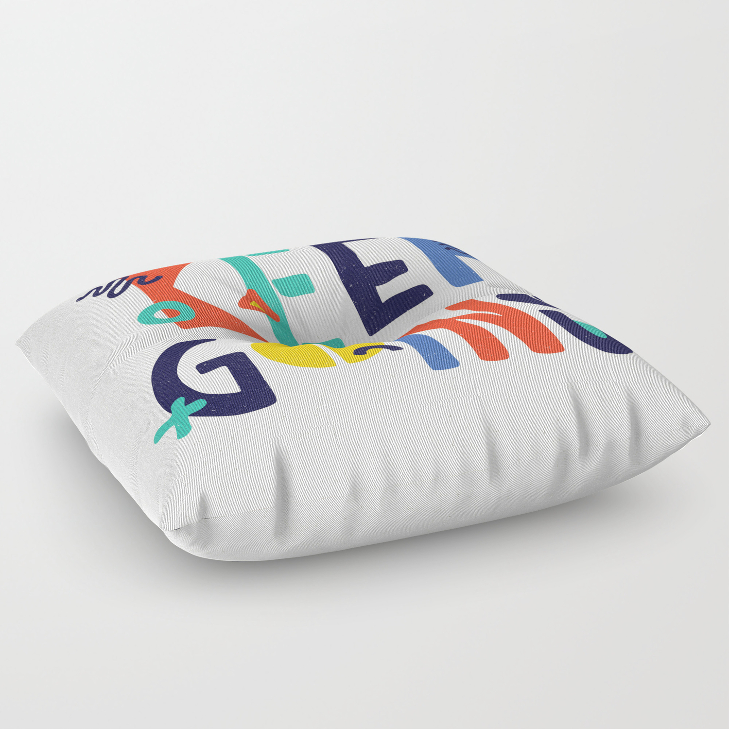 Keep Going Colorful Memphis Typography Funny Poster Hand Lettered