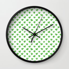 Amai Hearts Green Wall Clock