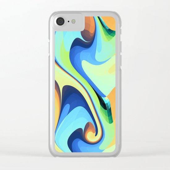 Color waves Water and Sun Clear iPhone Case