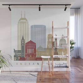 Indianapolis skyline poster Wall Mural