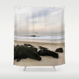 Jersey Shore Sunrise Shower Curtain