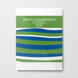 Seattle Sounders Geometric Minimal Design Metal Print