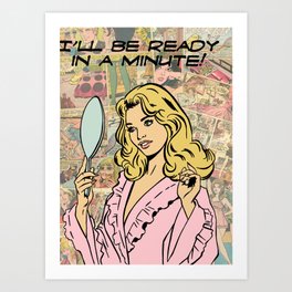 ready in a min color Art Print