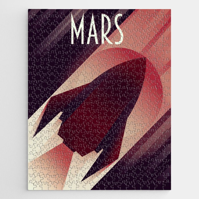 Mars Starship space art Jigsaw Puzzle