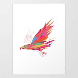 Polygonal-Eagle Art Print