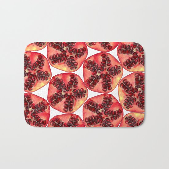 Pomegranate Pattern Bath Mat
