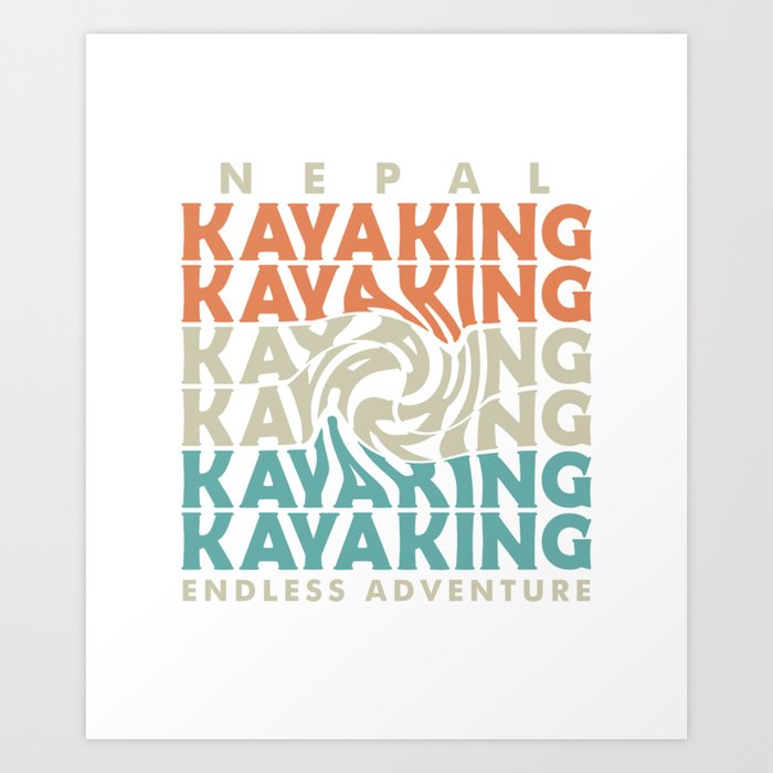 nepal kayak adventure Art Print