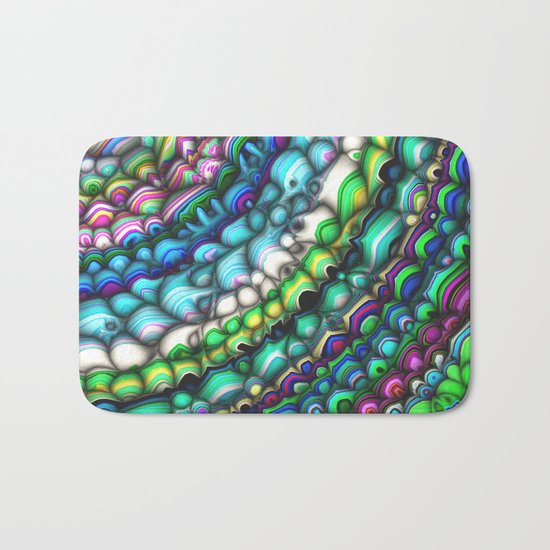 Curved Spectral Shapes Bath Mat