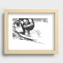 Crouching Tiger Surfer Recessed Framed Print