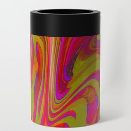 Red Wavy Grunge Can Cooler