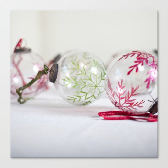Christmas baubles Canvas Print