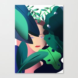 Woman in the Jungle Canvas Print
