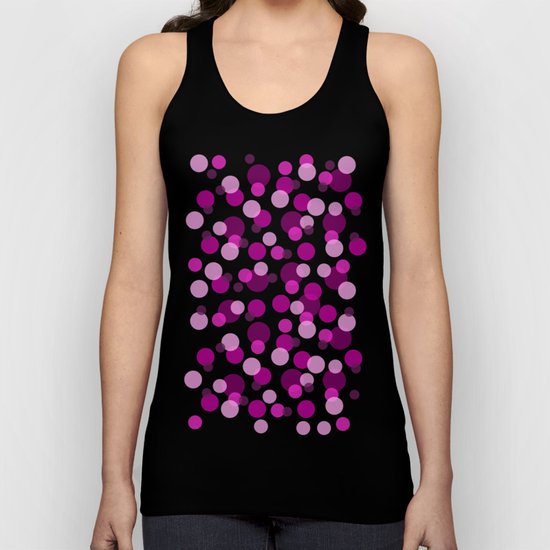 Pink and Purple Spots Unisex Tank Top