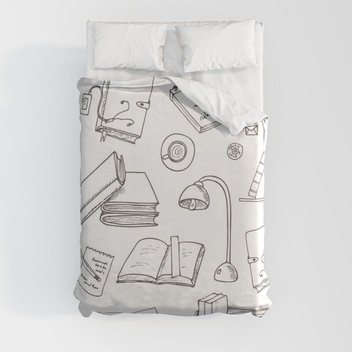 Book pattern Duvet Cover