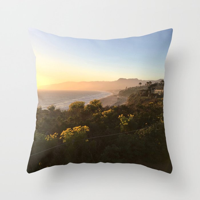 Malibu Sunset Throw Pillow