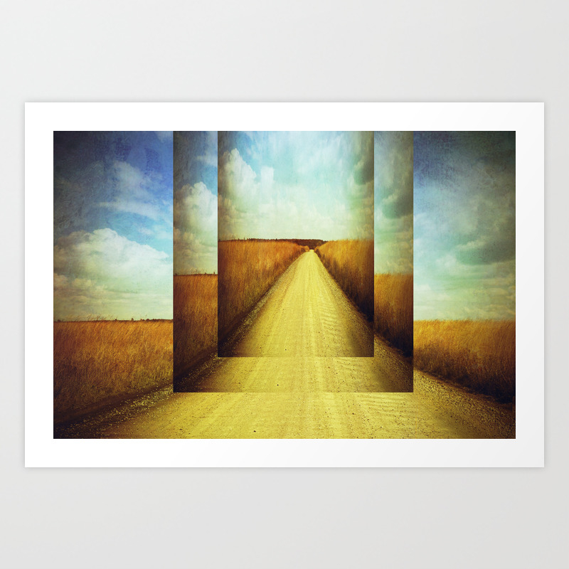 The Road Home Photo Collage Art By Ann Powell Art Print By Art64
