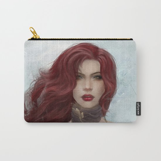 Gone - Portrait of a beautiful redhead girl Carry-All Pouch
