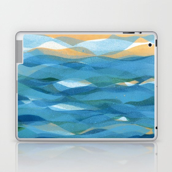 Ocean Wave Water Pattern Print Laptop & iPad Skin