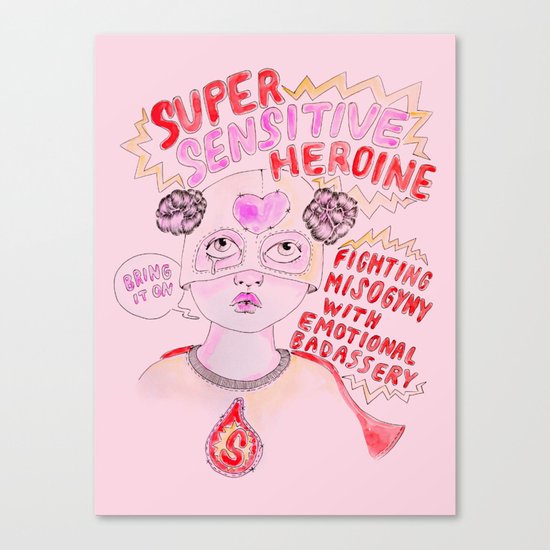 Super Sensitive Heroine Canvas Print