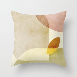 organic shapes boho nature abstract Throw Pillow