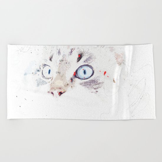Cat Eyes Beach Towel